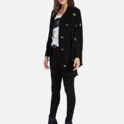 Isla Bead Eyes -Outlet Sartoriax Store 1058 BGR 12654 BLK color bead eyes cardigan wrap lauren moshi 02