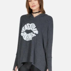 Wilma Happiness Lip -Outlet Sartoriax Store 1092 HAC 12735 BLK happiness lip hoodie lauren moshi 04