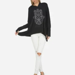 Wilma X Butterfly Hamsa -Outlet Sartoriax Store 1092 HAC X14468 BLK 01