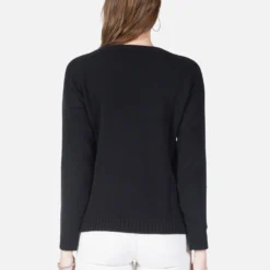 North Peace Bones -Outlet Sartoriax Store 1103 CSM 1E52 BLK peace bones cashmere sweater lauren moshi 02