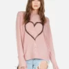 Ladona Spray Heart -Outlet Sartoriax Store 1209 CSM 12737 MAU spray heart cashmere sweater lauren moshi 04