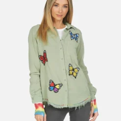 Sloane Butterfly Patches -Outlet Sartoriax Store 1221 LTW 3P105 PNGRN 06 8e4d7c45 2e27 4c69 95de 690e2ef70f52