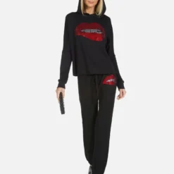 Delilah X Crystal Biting Lip -Outlet Sartoriax Store 1284 MSF X13056 BLK 06