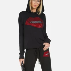 Delilah X Crystal Biting Lip -Outlet Sartoriax Store 1284 MSF X13056 BLK 07