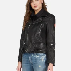 Posey Gold Chain Lip -Outlet Sartoriax Store 1322 LTR 22785 BLK chain lip leather moto jacket lauren moshi 02