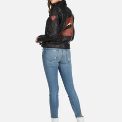 Posey Gold Chain Lip -Outlet Sartoriax Store 1322 LTR 22785 BLK chain lip leather moto jacket lauren moshi 04