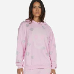 Harmony Crystal Pink Peace Love Skull -Outlet Sartoriax Store 1444 CSA 14807 PNYPK 03