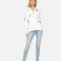 Teresa Happy Floral Embroidery -Outlet Sartoriax Store 1518 MSF 1E137 MILK 01