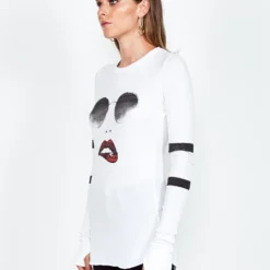 Mckinley Pierced Biting Lip Face -Outlet Sartoriax Store 2158 THR 12290 WHT 05