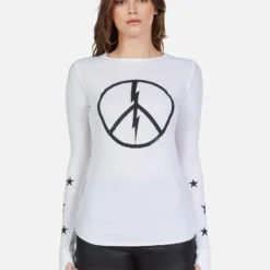 Mckinley Peace Lightning Star -Outlet Sartoriax Store 2158 THR 12799 WHT peace lightning star thermal top lauren moshi 01