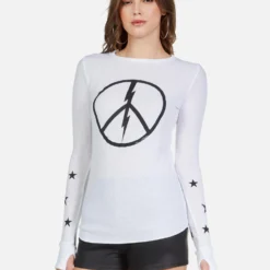 Mckinley Peace Lightning Star -Outlet Sartoriax Store 2158 THR 12799 WHT peace lightning star thermal top lauren moshi 02