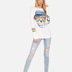 Mckinley Rainbow Peace Skull -Outlet Sartoriax Store 2158 THR 14462 MILK 02