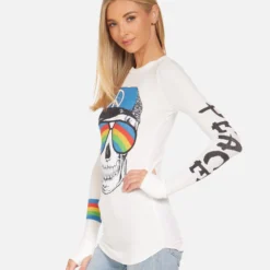 Mckinley Rainbow Peace Skull -Outlet Sartoriax Store 2158 THR 14462 MILK 03