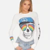 Mckinley Rainbow Peace Skull -Outlet Sartoriax Store 2158 THR 14462 MILK 04