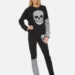 Gia Stripe Skull -Outlet Sartoriax Store 4009 CSA 13906 BLK 04