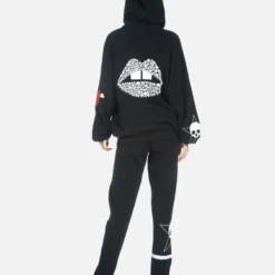 Gia Skull Lip -Outlet Sartoriax Store 4009 CSA 34187 BLK 10