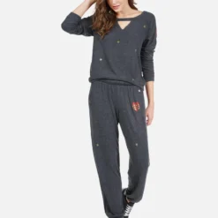 Tanzy Chain Heart Stars -Outlet Sartoriax Store 4031 HAC 32782 BLK chain heart sweatpant lauren moshi 03