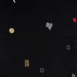 X Bexley X Allover Patches -Outlet Sartoriax Store 9117 CSM 1P117 BLK allover patches cashmere blanket lauren moshi 03