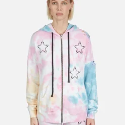 Koa Lightning Bolt Star -Outlet Sartoriax Store Lauren Moshi Lightning Bolt Star Tie Dye Hoodie 1337 CCFH 22999 KLDSCP 01