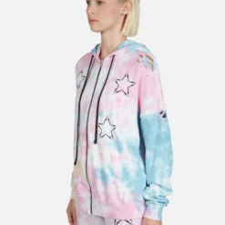 Koa Lightning Bolt Star -Outlet Sartoriax Store Lauren Moshi Lightning Bolt Star Tie Dye Hoodie 1337 CCFH 22999 KLDSCP 02