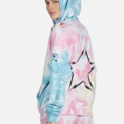 Koa Lightning Bolt Star -Outlet Sartoriax Store Lauren Moshi Lightning Bolt Star Tie Dye Hoodie 1337 CCFH 22999 KLDSCP 05