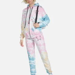 Koa Lightning Bolt Star -Outlet Sartoriax Store Lauren Moshi Lightning Bolt Star Tie Dye Hoodie 1337 CCFH 22999 KLDSCP 07