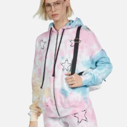 Koa Lightning Bolt Star -Outlet Sartoriax Store Lauren Moshi Lightning Bolt Star Tie Dye Hoodie 1337 CCFH 22999 KLDSCP 08