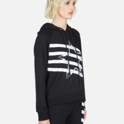 Mynx Lightning Bolt Star -Outlet Sartoriax Store Lauren Moshi Lightning Bolt Stripe Star Hoodie 1342 MSF 12996 BLK 03