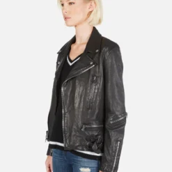 Posey Skeleton Hand Heart -Outlet Sartoriax Store Lauren Moshi Skeleton Hand Heart Leather Jacket 1322 LTR 2P110 BLK 02