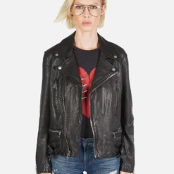 Posey Skeleton Hand Heart -Outlet Sartoriax Store Lauren Moshi Skeleton Hand Heart Leather Jacket 1322 LTR 2P110 BLK 04