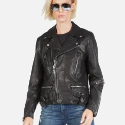 Posey Skeleton Hand Heart -Outlet Sartoriax Store Lauren Moshi Skeleton Hand Heart Leather Jacket 1322 LTR 2P110 BLK 10