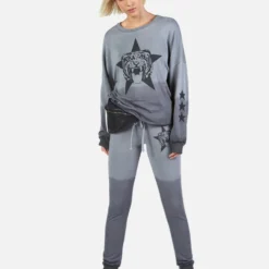 Jess Star Tiger -Outlet Sartoriax Store Lauren Moshi Star Tiger Sweatpant in Shadow Ombre 1298 MSF 12964 SHOMB 02