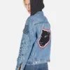 Stevie Varsity Panther -Outlet Sartoriax Store Lauren Moshi Varsity Panther Denim Jacket w Hood 1332 DNM 32906P11 VBLONX 04