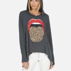 Wilma X Leopard Tongue -Outlet Sartoriax Store lauren moshi X leopard tongue oversized pullover hoodie 1092 HAC X13404 HEB 03