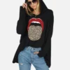Wilma X Leopard Tongue -Outlet Sartoriax Store lauren moshi X leopard tongue oversized pullover hoodie with thumbhole cutouts 1092 HAC X13404 JTBLK 01
