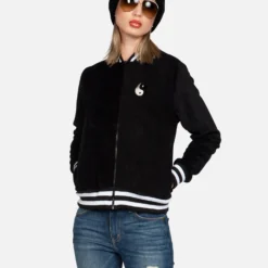 Cambria Biting Lip Yin Yang 11 Cambria Biting Lip Yin Yang -Outlet Sartoriax Store lauren moshi biting lip yin yang faux fur bomber jacket 1349 PCF 2P131 BLK 02