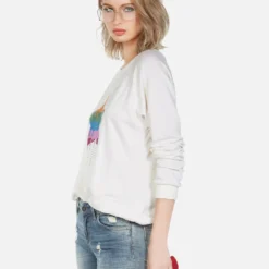 Noleta Dripping Star -Outlet Sartoriax Store lauren moshi color dripping star ls pullover 1217 MSF 13231 MILK 03