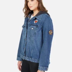 Stevie Hippie Peace Love -Outlet Sartoriax Store lauren moshi hippie peace love patches denim jacket 1332 DNM 1P107 VNBLU 02
