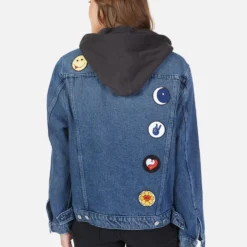 Stevie Hippie Peace Love -Outlet Sartoriax Store lauren moshi hippie peace love patches denim jacket 1332 DNM 1P107 VNBLU 03