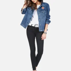 Outlet Sartoriax Store -Outlet Sartoriax Store lauren moshi hippie peace love patches denim jacket 1332 DNM 1P107 VNBLU 06