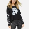 Lee X Lightning Skull -Outlet Sartoriax Store lauren moshi lightning skull ls crop raw hem pullover 1341 CCF 13442 BLK 03