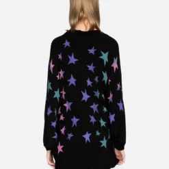 Isla Ombre Stars -Outlet Sartoriax Store lauren moshi ombre stars cardigan wrap 1058 BRH 33367 BLK 03