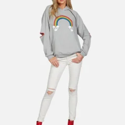 Kylie Rainbow Skull Cloud -Outlet Sartoriax Store lauren moshi rainbow skull cloud pullover raglan hoodie 1375 GSA 13205E92 HEGONX 01