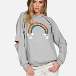 Kylie Rainbow Skull Cloud -Outlet Sartoriax Store lauren moshi rainbow skull cloud pullover raglan hoodie 1375 GSA 13205E92 HEGONX 02