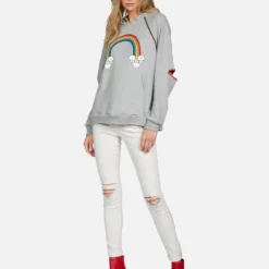 Kylie Rainbow Skull Cloud -Outlet Sartoriax Store lauren moshi rainbow skull cloud pullover raglan hoodie 1375 GSA 13205E92 HEGONX 03