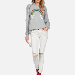 Kylie Rainbow Skull Cloud -Outlet Sartoriax Store lauren moshi rainbow skull cloud pullover raglan hoodie 1375 GSA 13205E92 HEGONX 05