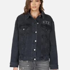 Spencer Skull Bone Eye -Outlet Sartoriax Store lauren moshi skull bone eye denim jacket 1299 DNM 22856 VBLK 01