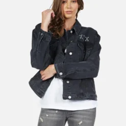 Outlet Sartoriax Store -Outlet Sartoriax Store lauren moshi skull bone eye denim jacket 1299 DNM 22856 VBLK 06