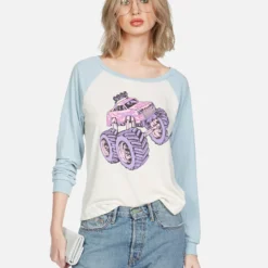 Nola Monster Truck -Outlet Sartoriax Store lauren moshi skull monster truck raglan tee 2183 TNC 13266 FDWTPRLB 07