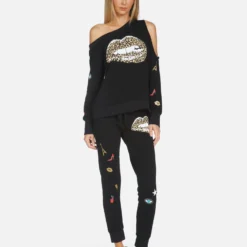 Jess Leopard Lip 16 Jess Leopard Lip -Outlet Sartoriax Store lauren moshi slim jogger jess leopard lip made in los angeles usa 4074 MSF 14294 BLK 05